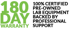 180 Day Warranty on All Used Lab Equipment